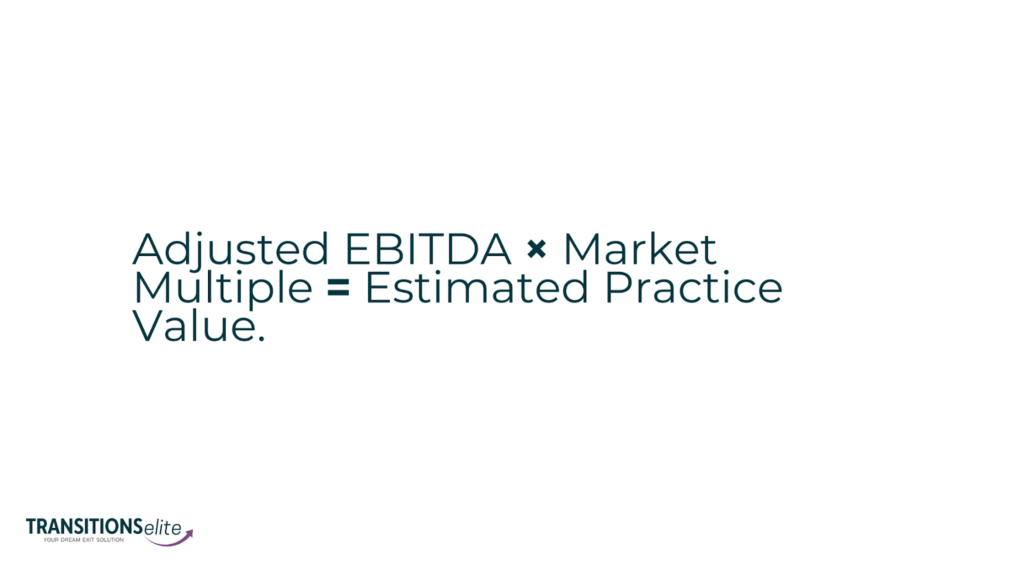 Formula to calculate the worth of a vet practice.