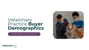Blog cover for veterinary practice buyer demographics and market insights.