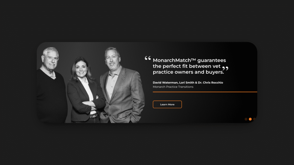 Screenshot of Monarch Practice Transitions’s homepage.