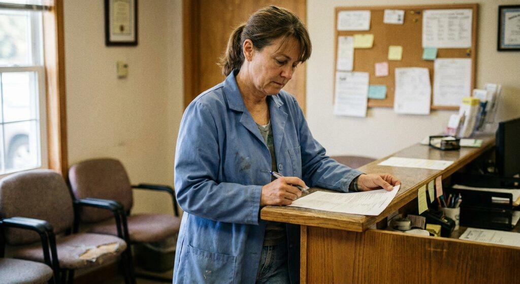 Veterinarian reviewing an acquisition offer for their practice