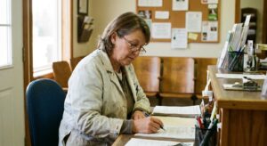 Veterinarian reviewing an acquisition offer for their practice