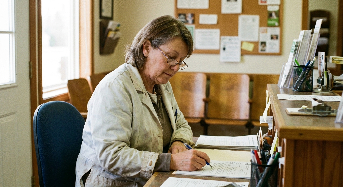 Veterinarian reviewing an acquisition offer for their practice