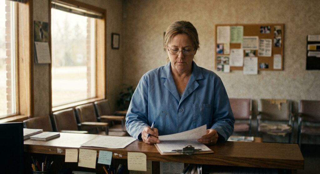 Veterinarian reviewing an acquisition offer for their practice