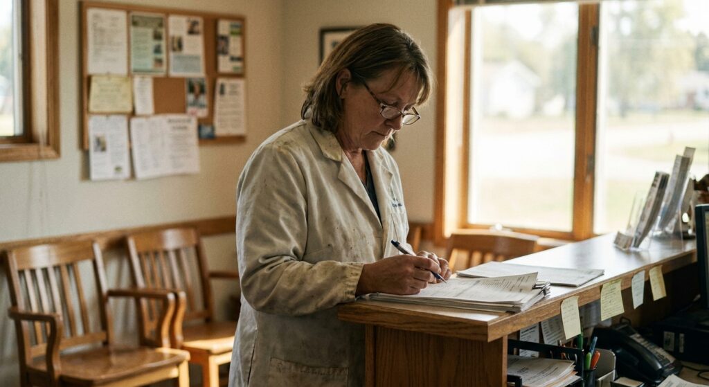 Veterinarian reviewing an acquisition offer for their practice