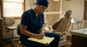 Questions to Ask Before Selling Your Practice to a DSO - dental practice office scene