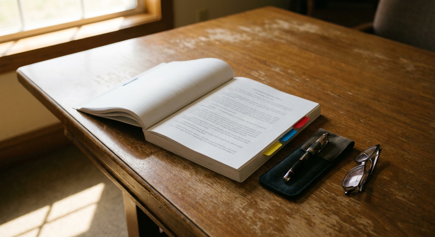 Dental practice financial records on a desk