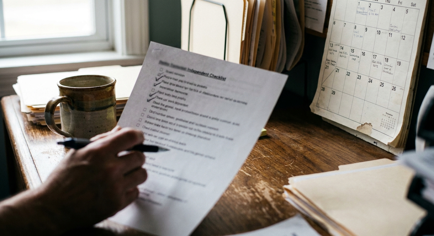 Dental practice financial records on a desk