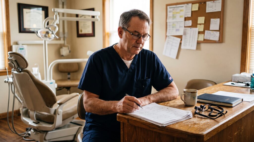 Sell My Dental Practice: A 2026 Owner's Decision Guide - dental practice office scene
