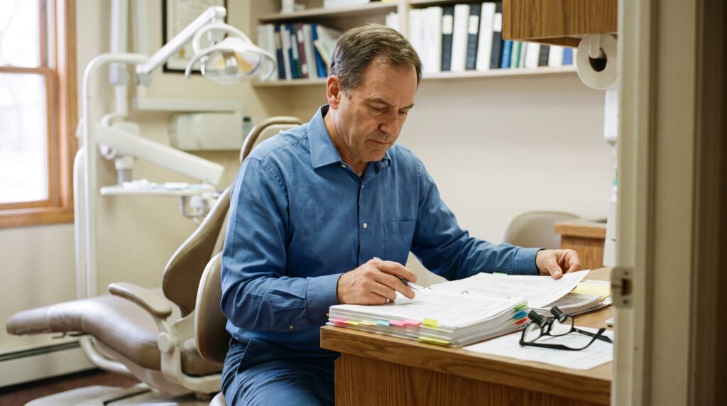 The DSO Letter of Intent: What You're Actually Signing in 2026 - dental practice office scene