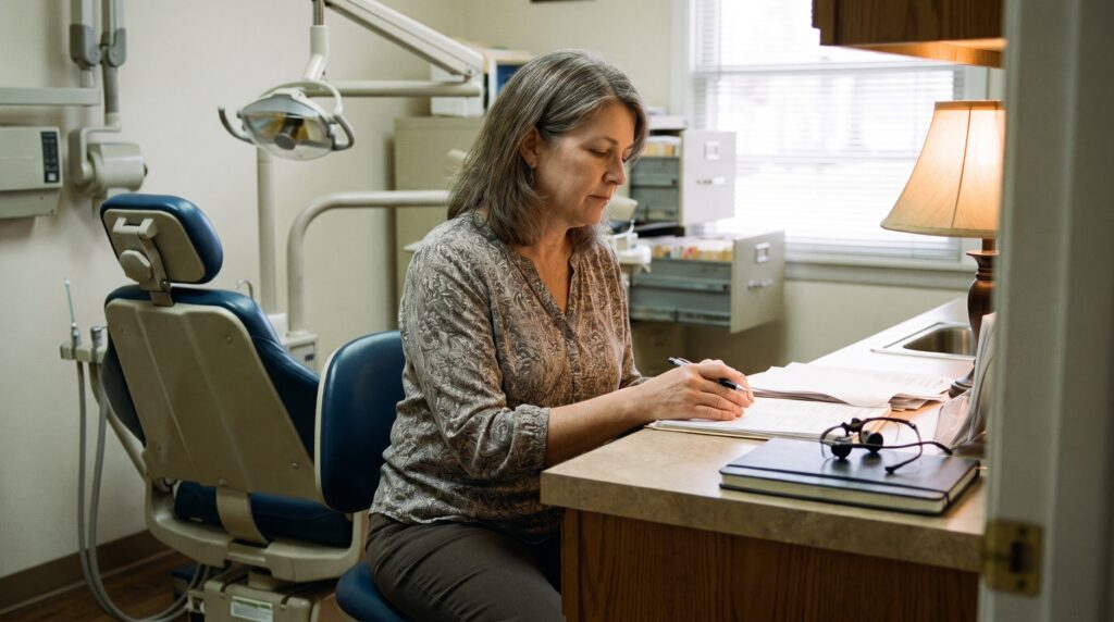 What Buyers' Accountants Look For in Dental Practice Diligence in 2026 - dental practice office scene