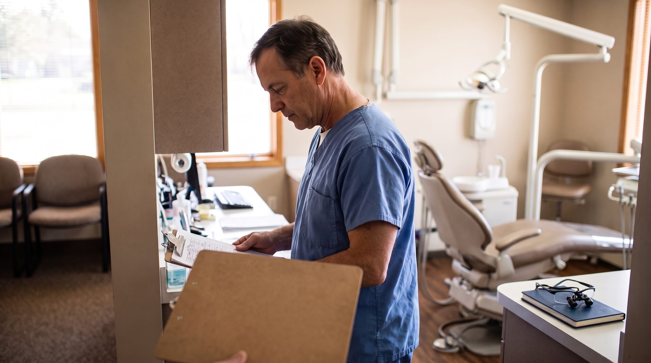 When You Can't Staff Your Hygiene Schedule: Every Option, Including Selling - dental practice office scene