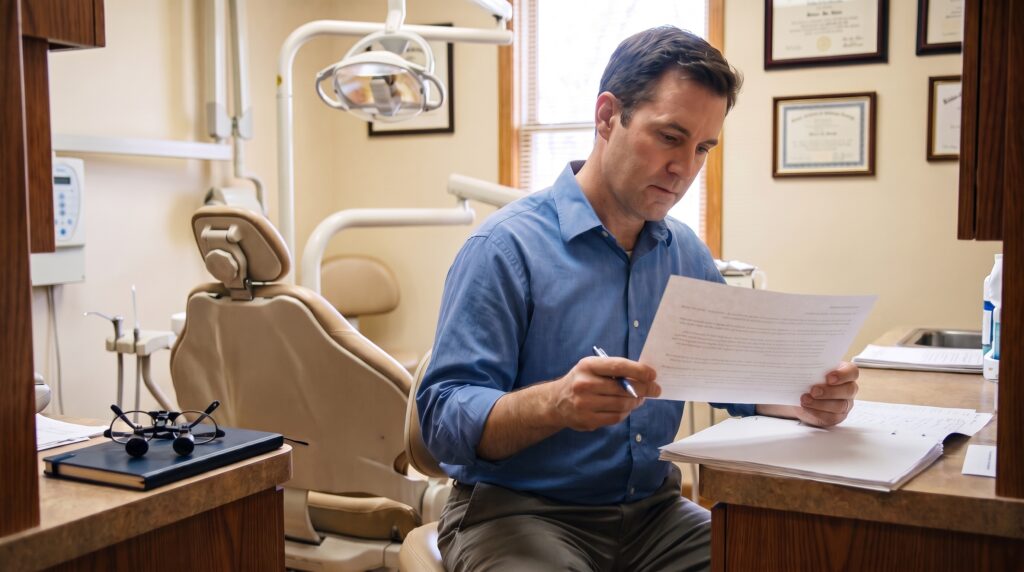 How DSOs Legally Own Dental Practices: The MSO Structure Explained - dental practice office scene