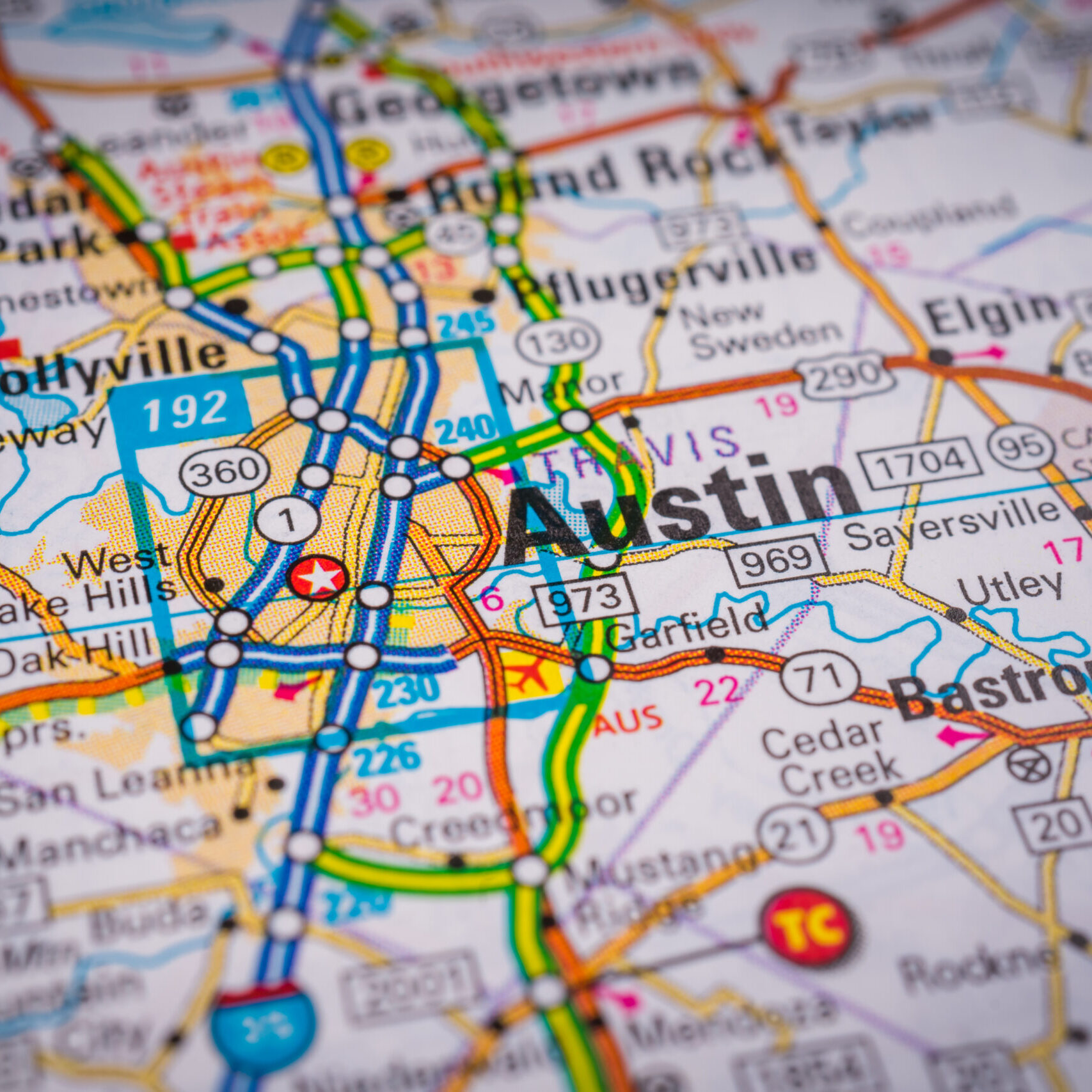 Austin,On,Usa,Map,Travel,Background