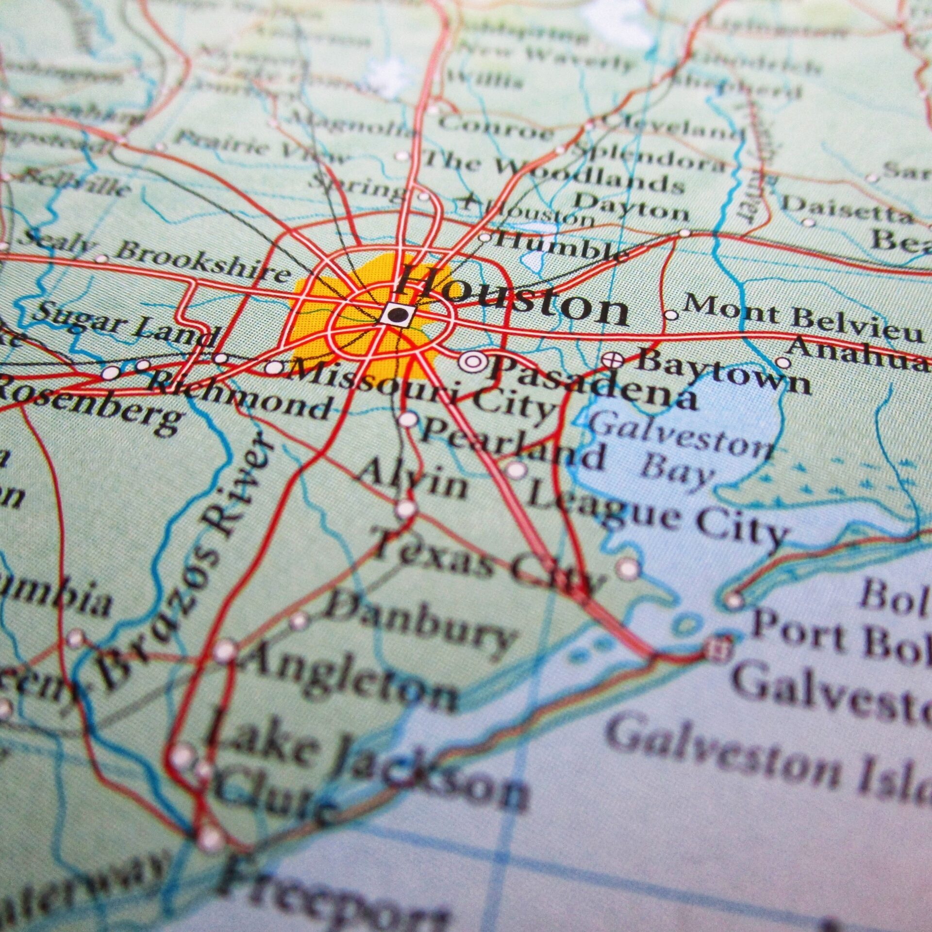 Map,Of,Houston,,Texas,,Usa,,World,Tourism,,Travel,Destination,,World