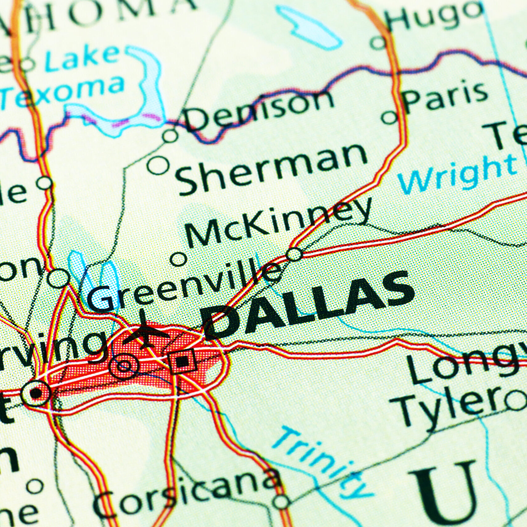 Dallas,Area,In,A,Map